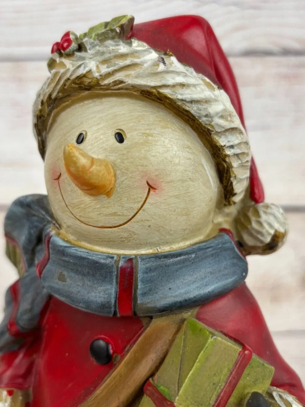 TII Collections Snowman with Presents Figurine Resin Holiday Folk Art